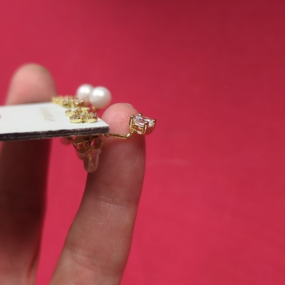 Anthropologie Monogram Earrings, Two Pair Post with Back Drop Style - Picture 5 of 6